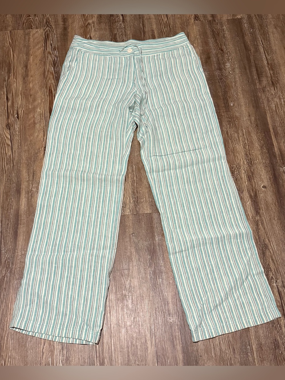 Tommy Bahama Striped Linen Pants Women's 6 Vacation Baggy Casual Beach Wear
